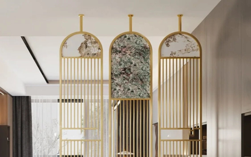 Mahir Modern Metal Partition With Marble