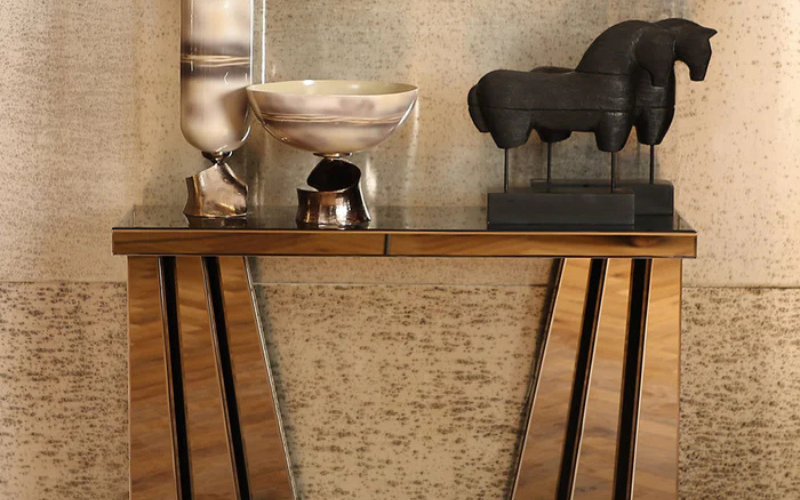 Cirio Brown Mirror Console